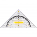 Geo-Zeichendreieck, 90°,45°,45°, transparent, Hypotenuse 60 cm, schwarzer Aufdruck, 